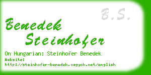 benedek steinhofer business card